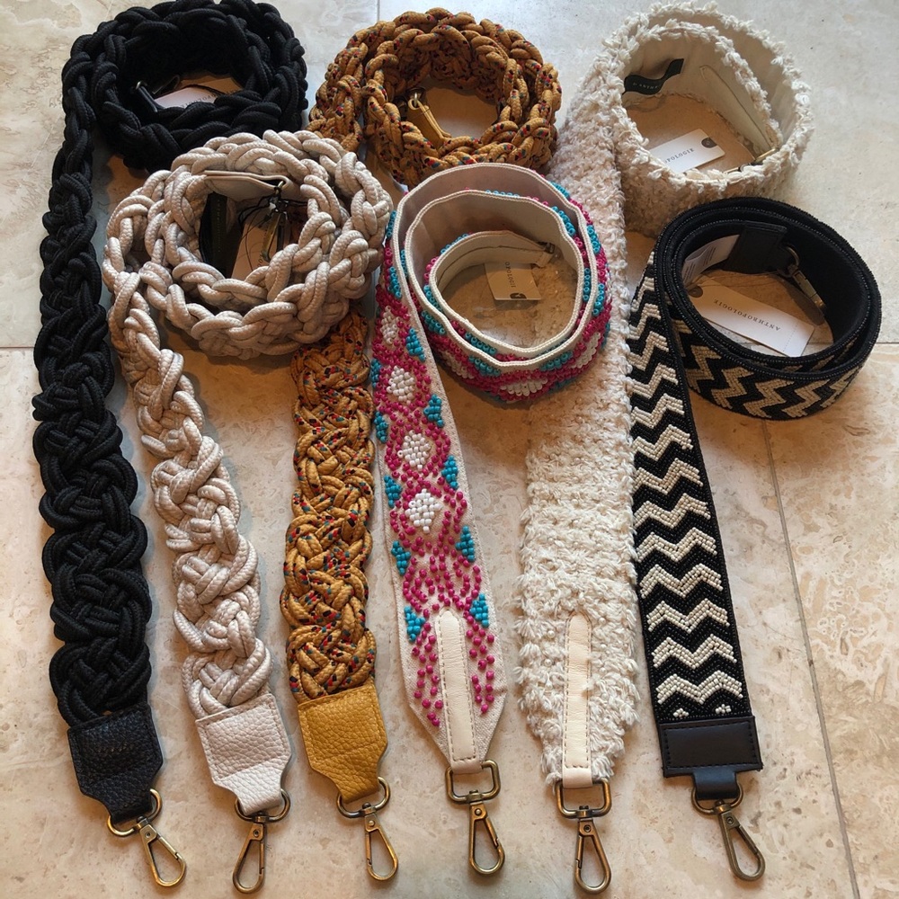 HP! Anthropologie Golden Woven Bag Strap NWT - Picture 4 of 6